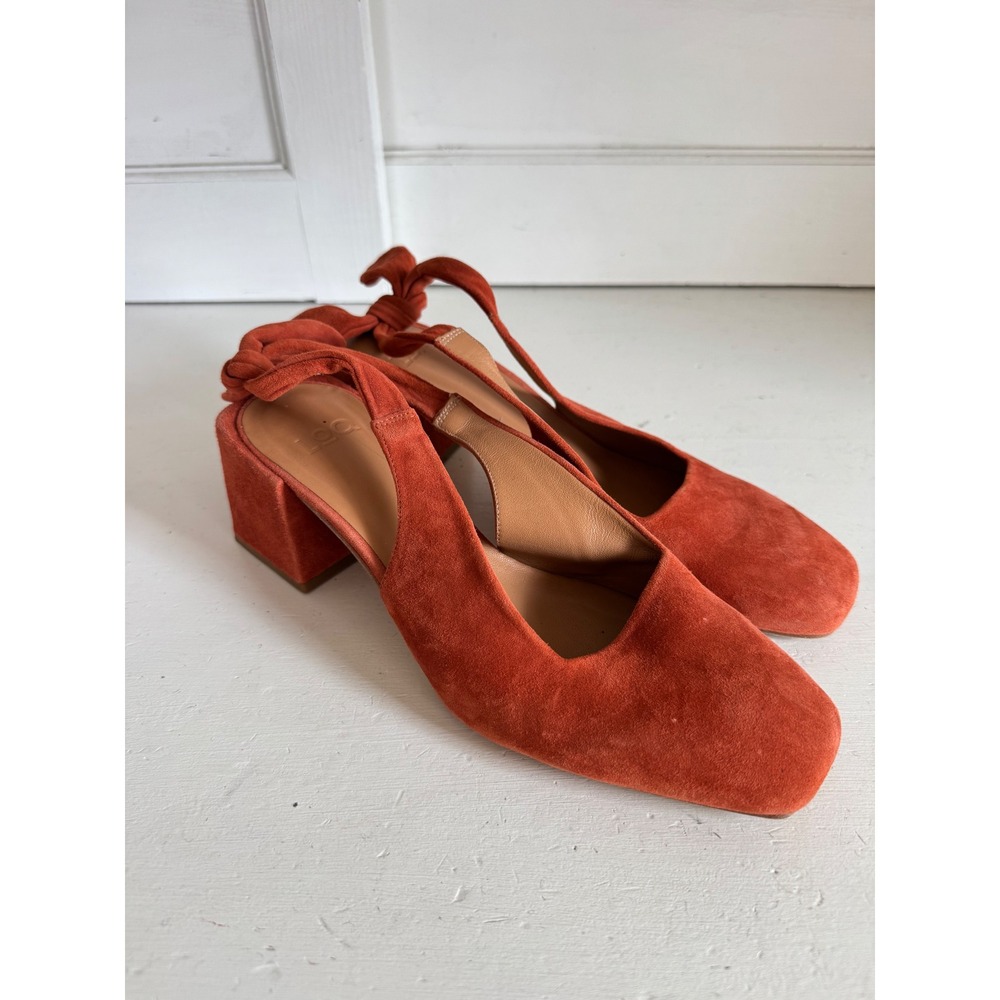 Loq Alma rust orange suede slingback pumps size 40 (US 9.5)